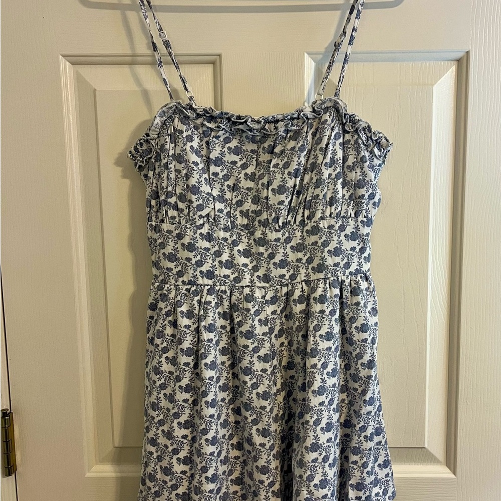 Altar'd State Blue and White Floral Romper